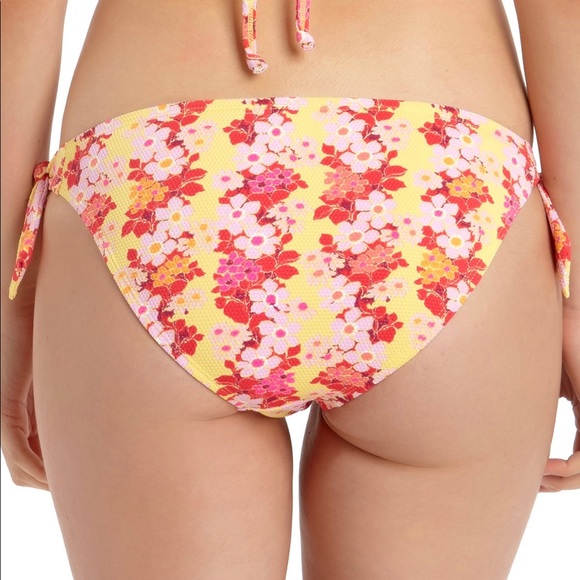 California W. Floral Print Side Tide Swim Bottom - Picture 2 of 2